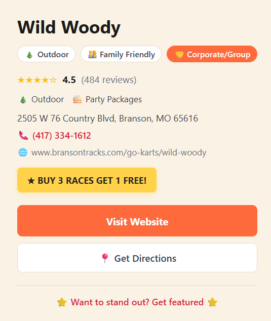 Offer badge shown on a venue listing page